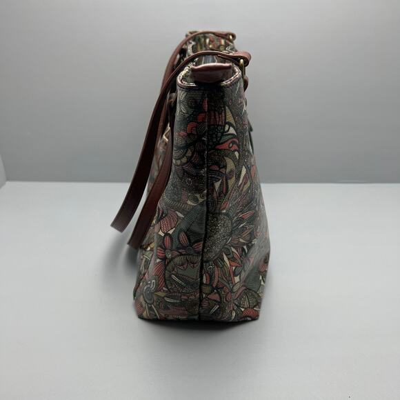 Sakroots Polyvinyl Floral Multi-Pocket Double Strap Handbag Purse - Picture 5 of 12